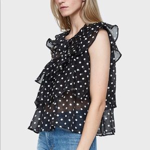 Stelen sleeveless polka dot top